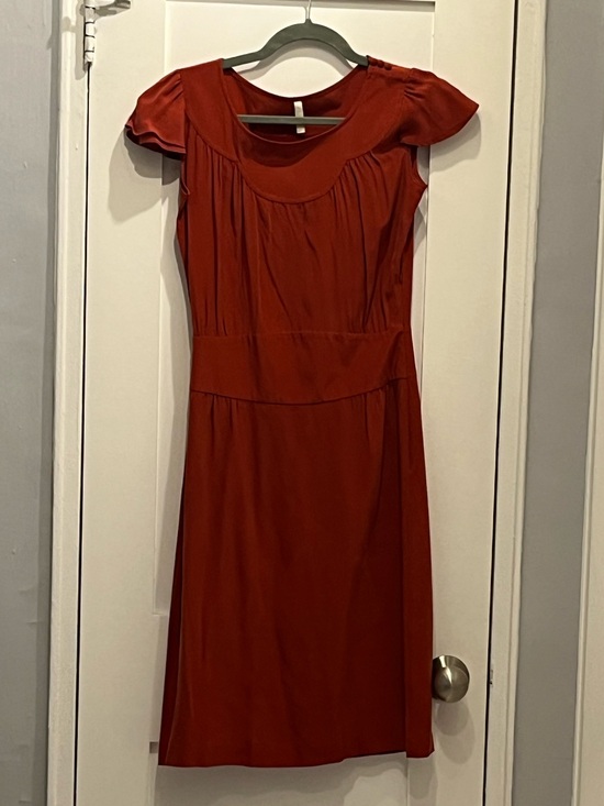 Dresses & Skirts - IRO PARIS Silk Rust Colored Dress